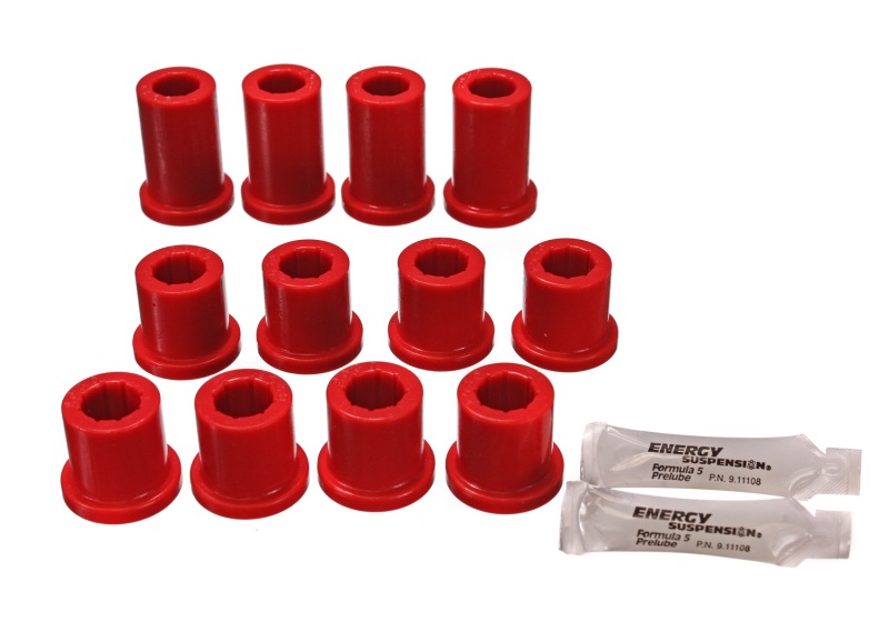 84-85 Toyota 4Runner 2 & 4WD Red Front Leaf Spring Bushing Set - Click Image to Close