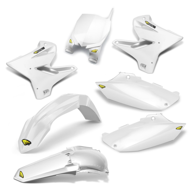 05-14 Yamaha YZ125 Powerflow Body Kit - White - Click Image to Close