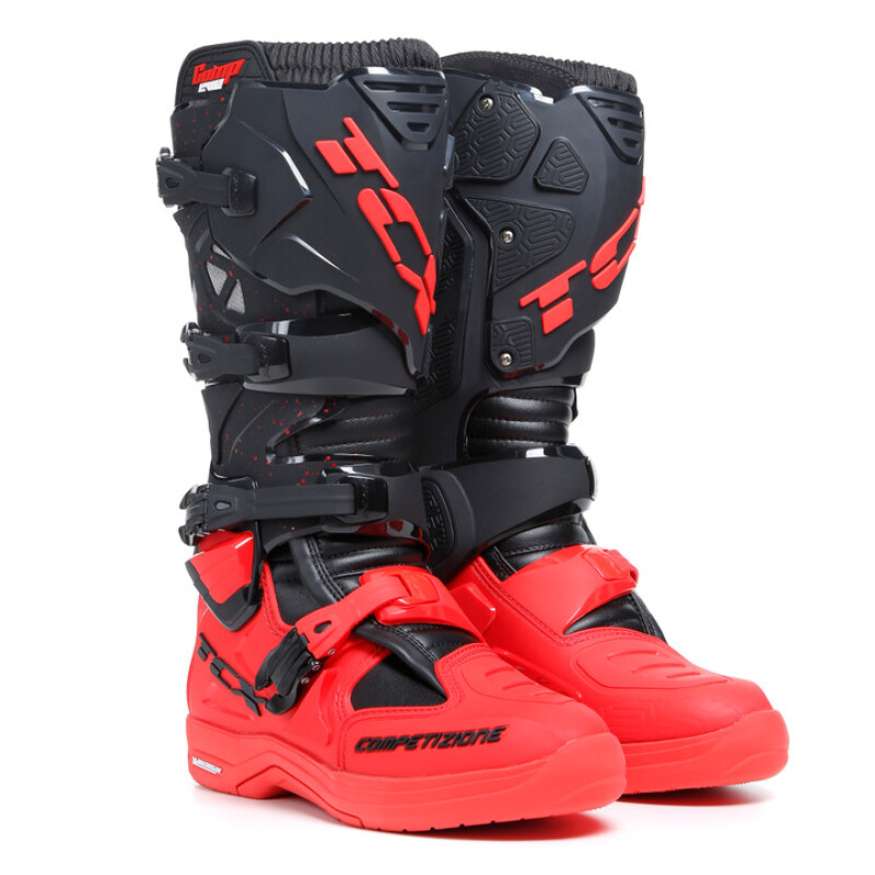 TCX Comp Evo 2 Michelin Boot Black/Red Size 42 - Motocross boots for protection and comfort - Click Image to Close