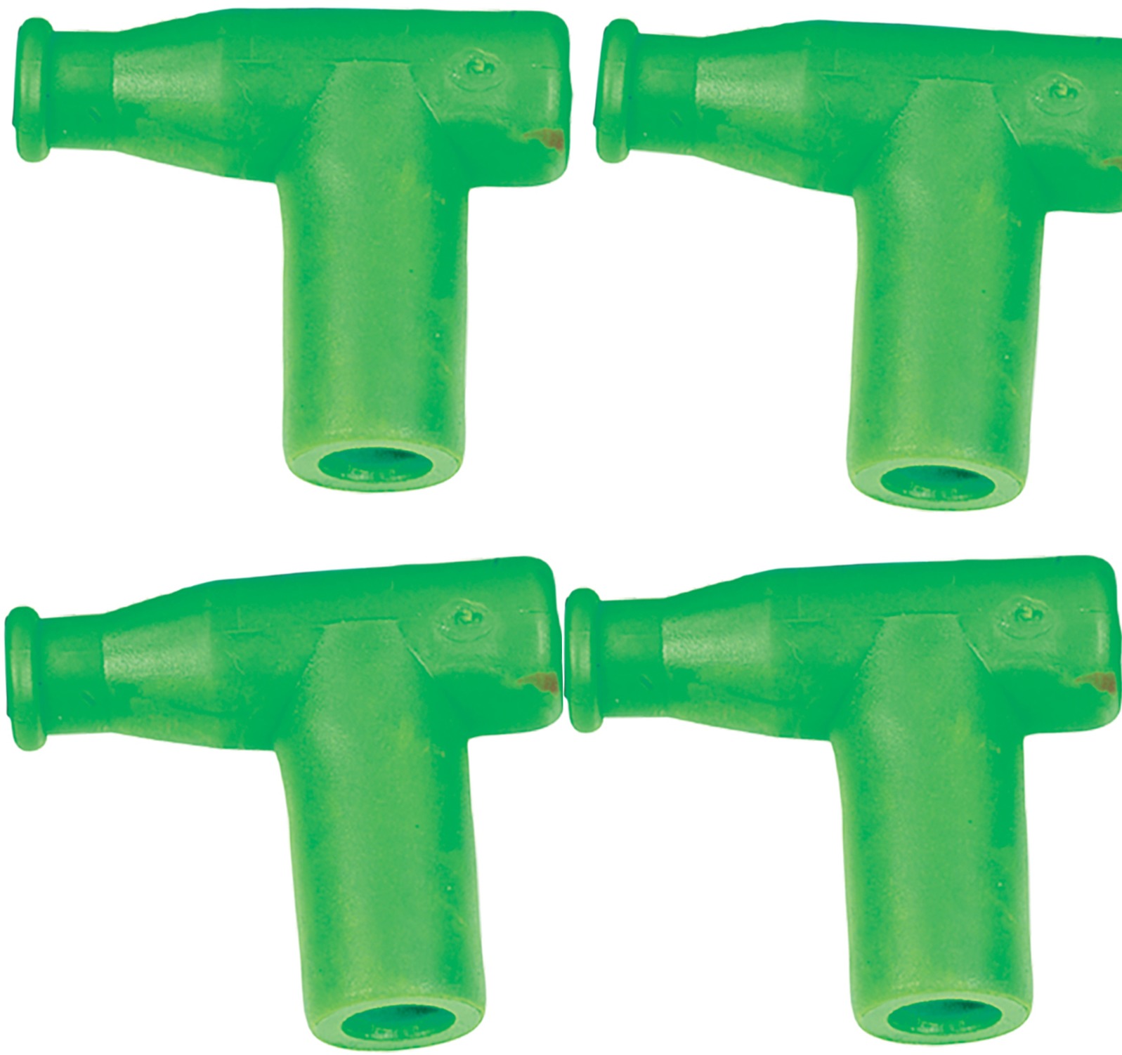 T Type Spark Plug Cap / Boot Green, 5k Ohm 4-Pack - Replaces NGK 8636 & TB05EMA - Click Image to Close