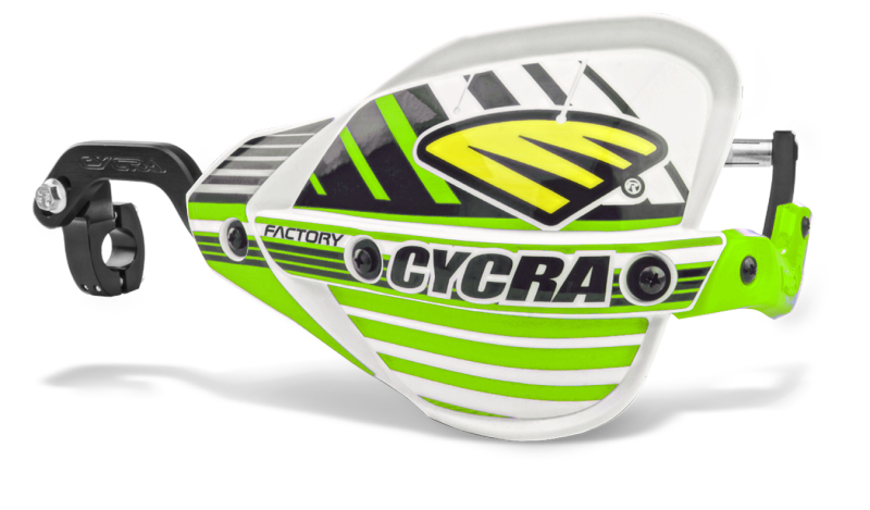 Factory Pro Bend CRM Hand Guards Green - For 7/8" Bars - Click Image to Close