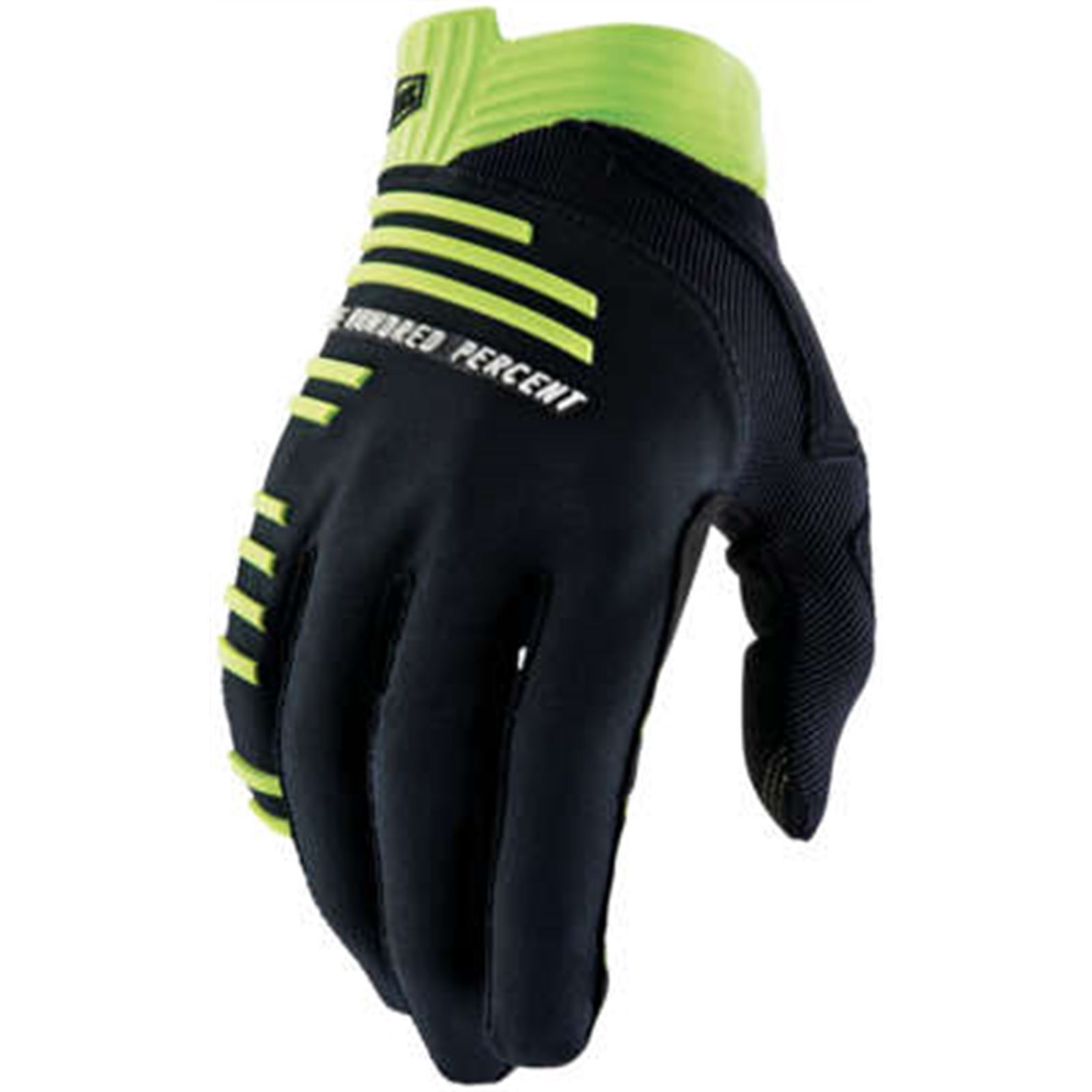 100% R-Core Men's Gloves Black/Lime Medium - Click Image to Close