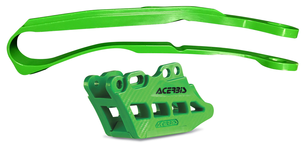 Chain Guide & Swingarm Slider Kit V 2.0 - Green - For 17-20 KX250F & 16-18 KX450F - Click Image to Close