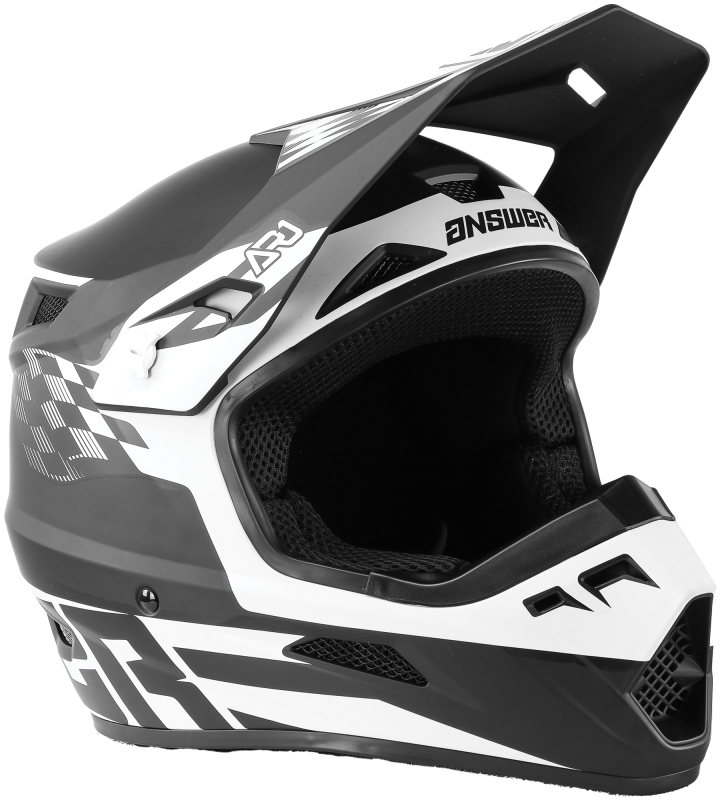 Answer AR1 Sweep Helmet Black/White - Large - Black/White Large motocross helmet - Click Image to Close