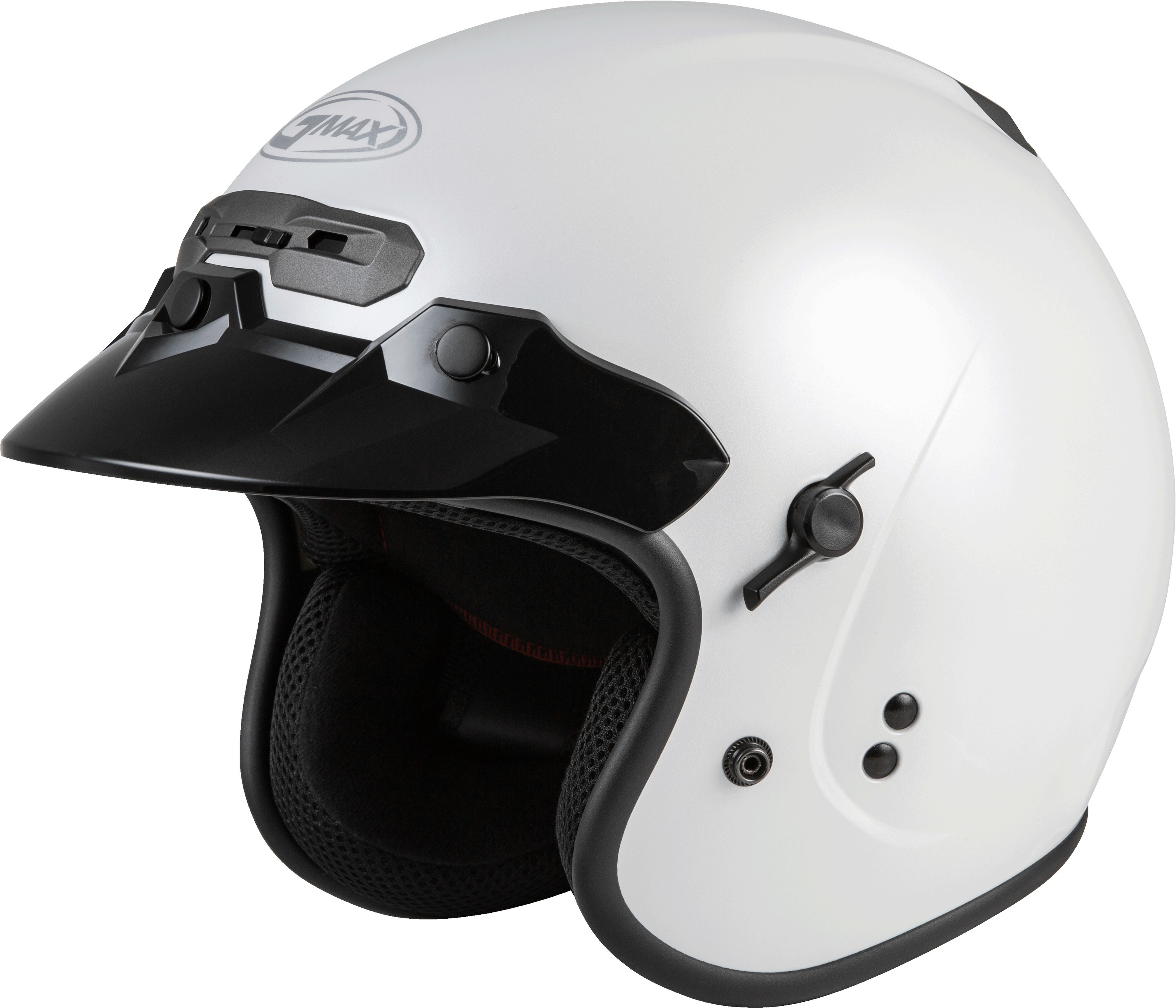 GM-32 Open-Face Helmet Pearl White XL For Street Use - Open-face helmet for street use - Click Image to Close