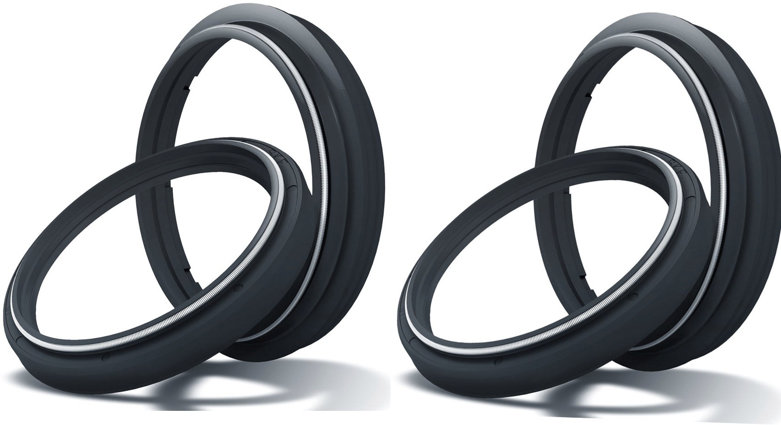 Complete Black Fork Oil & Dust Seal Kit For 43 mm Kayaba Forks - Click Image to Close