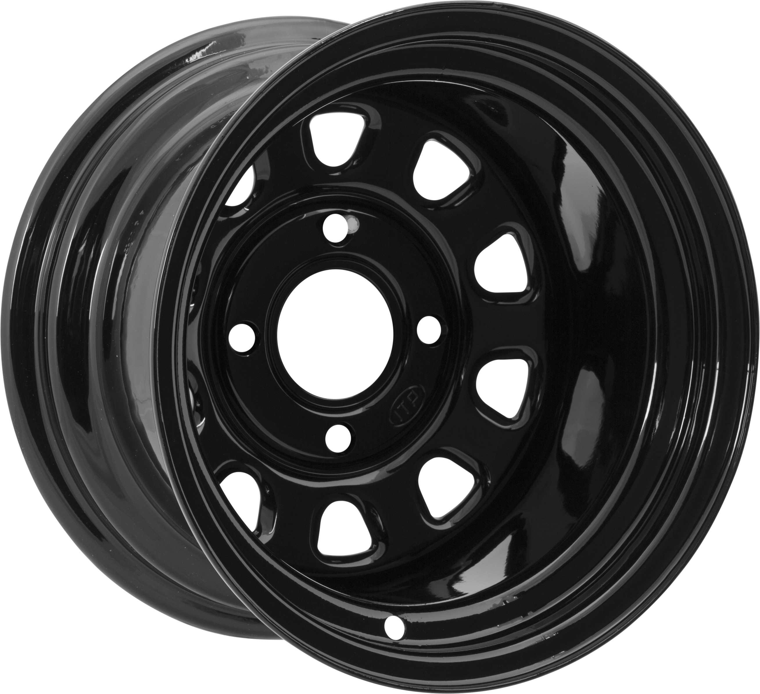 Delta Steel Wheel Black 4/137 14X7 4+3 12mm - Click Image to Close