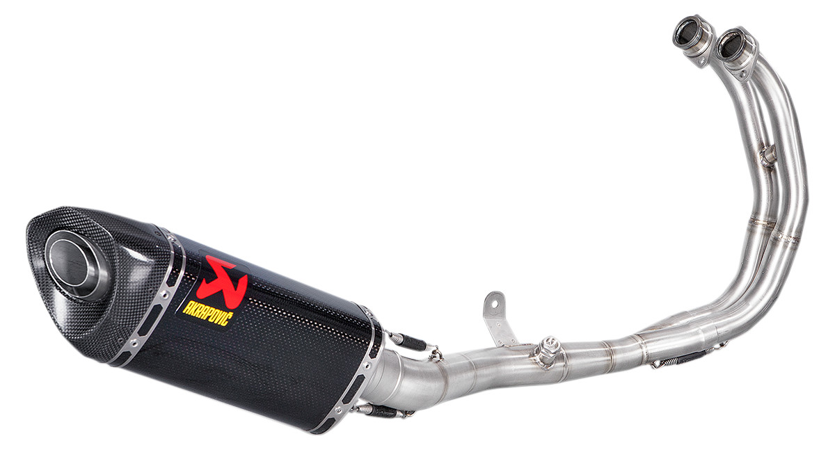 Racing Carbon Fiber Stainless Steel Full Exhaust - For Yamaha R3 - Click Image to Close