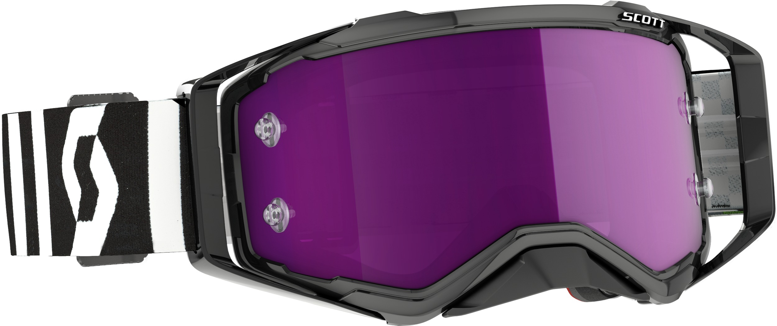 Prospect Goggles Black/White Purple Chrome Works Lens - Click Image to Close