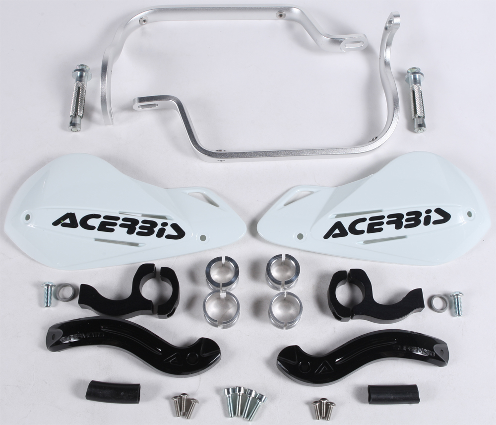 Supermoto X-Strong Handguards White - w/ Universal SM Bar Mount Kit - Click Image to Close