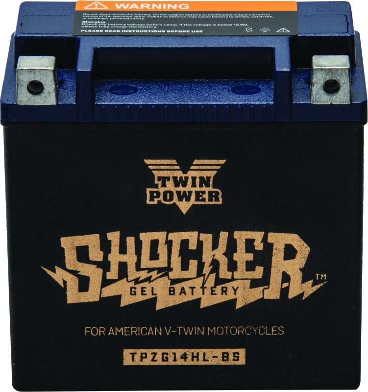 Twin Power YTX-14L Shocker Gel Battery Replaces H-D 65958-04 - Click Image to Close