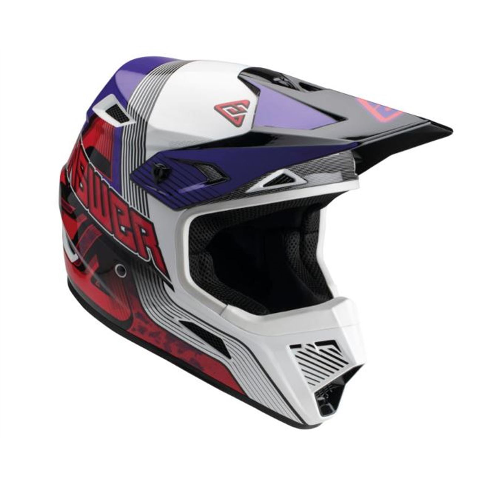 AR1 Vendetta Helmet Red/White/Purple Youth - Medium - Click Image to Close