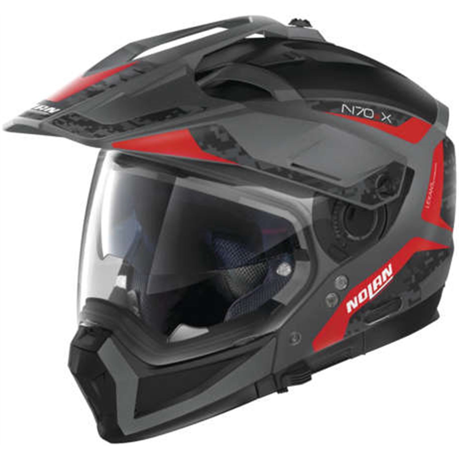 Nolan Helmets N70-2X Torpedo Fltgryred Md - Click Image to Close