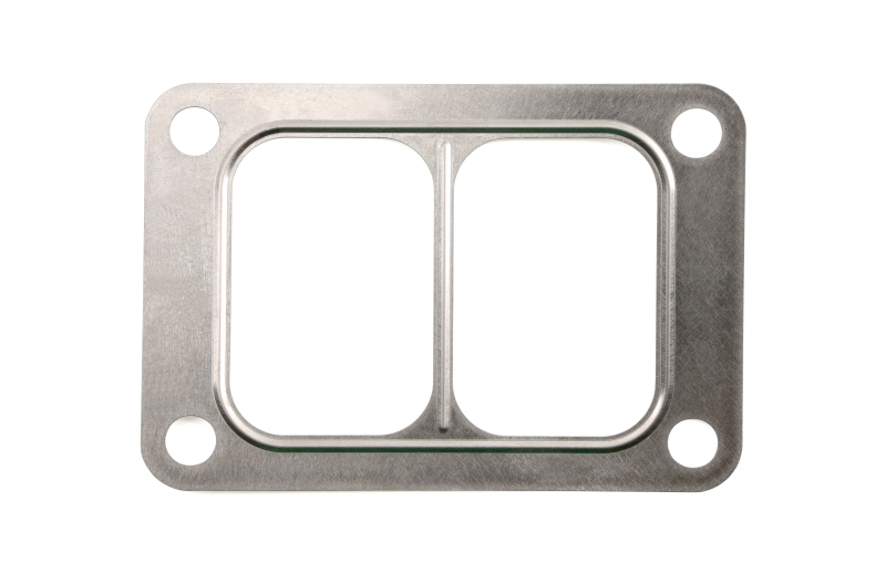 .016in Stainless T06 Divided Turbo Inlet Flange Gasket - Click Image to Close