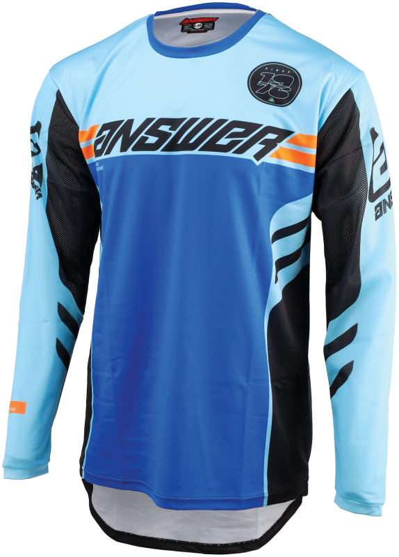 Answer 25 Arkon Nitrus Jersey Blue/Black/Hyper Orange Youth - XS - Click Image to Close