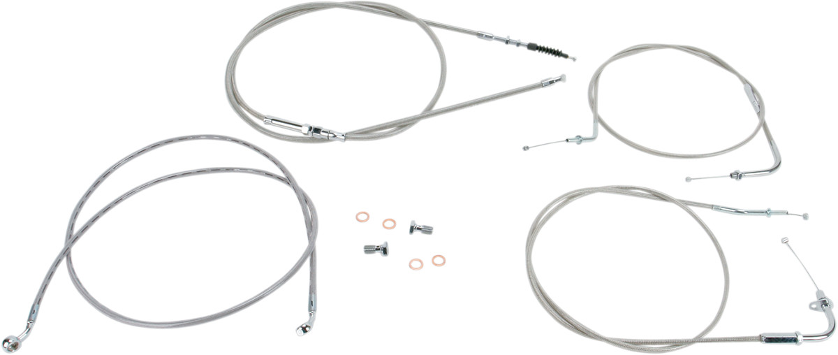 Cable and Line Kit 15"-17" Bar - For 06-15 Kawasaki VN900 Classic - Click Image to Close