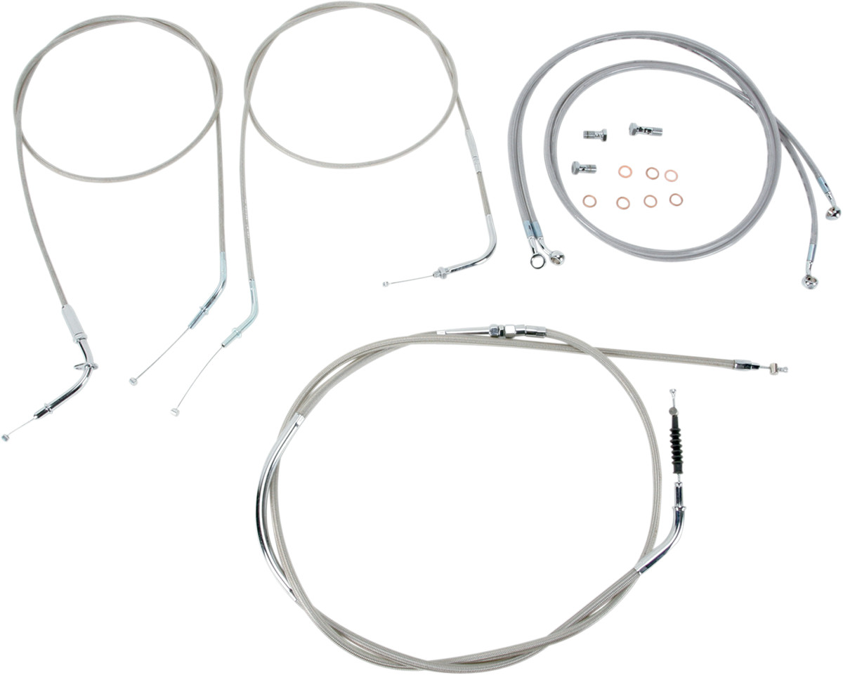 Cable and Line Kit 18"-20" Bar - For 04-10 Kawasaki Vulcan 2000 - Click Image to Close