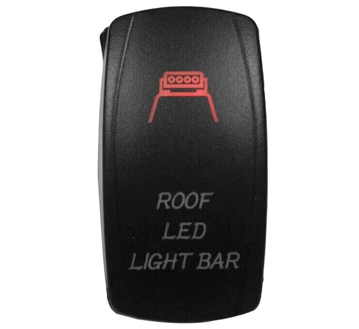 Lighted Switch Roof Led On/Off Red - Click Image to Close