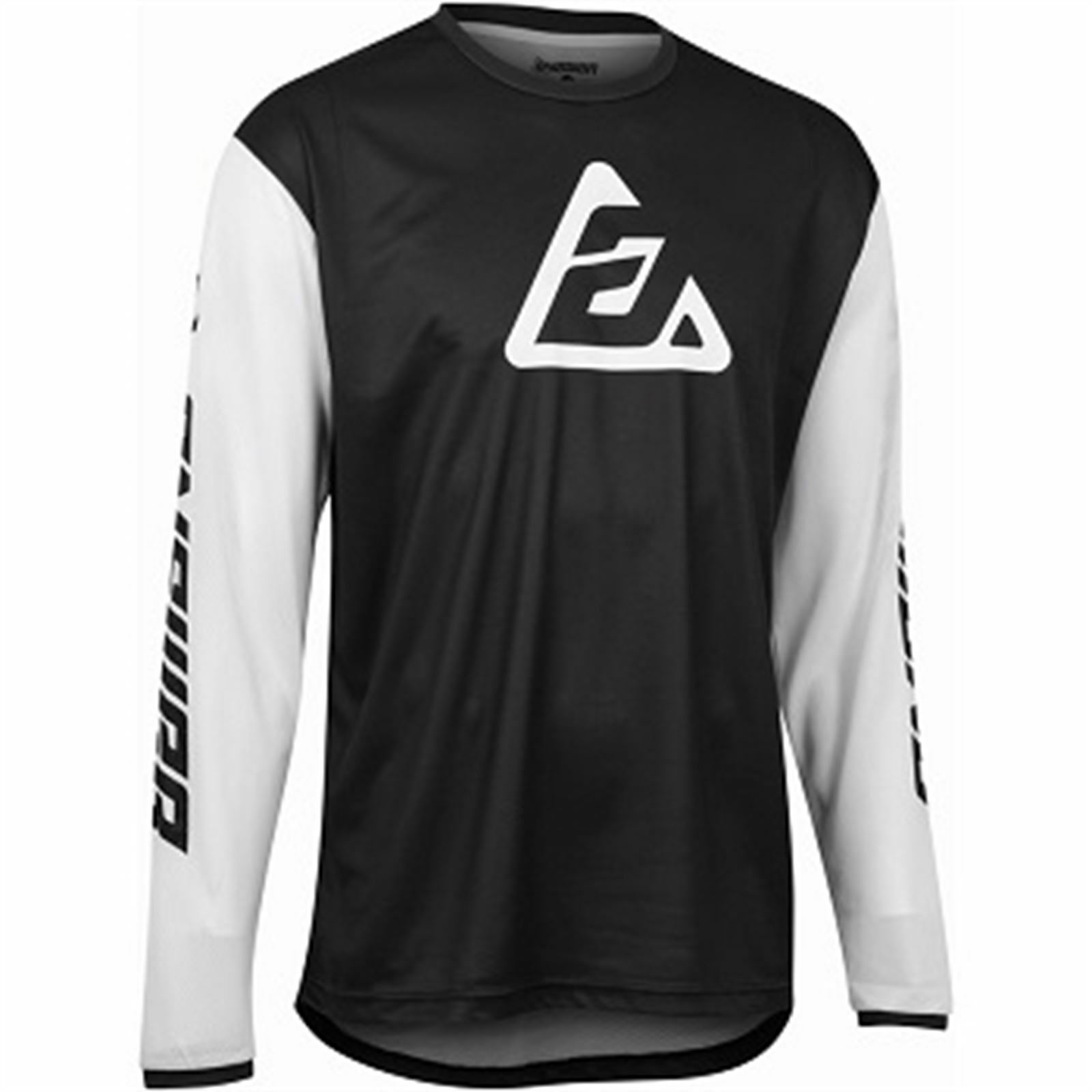 Answer Arkon Bold Jersey Black/White Youth XL - Motocross/Off-Road - Click Image to Close