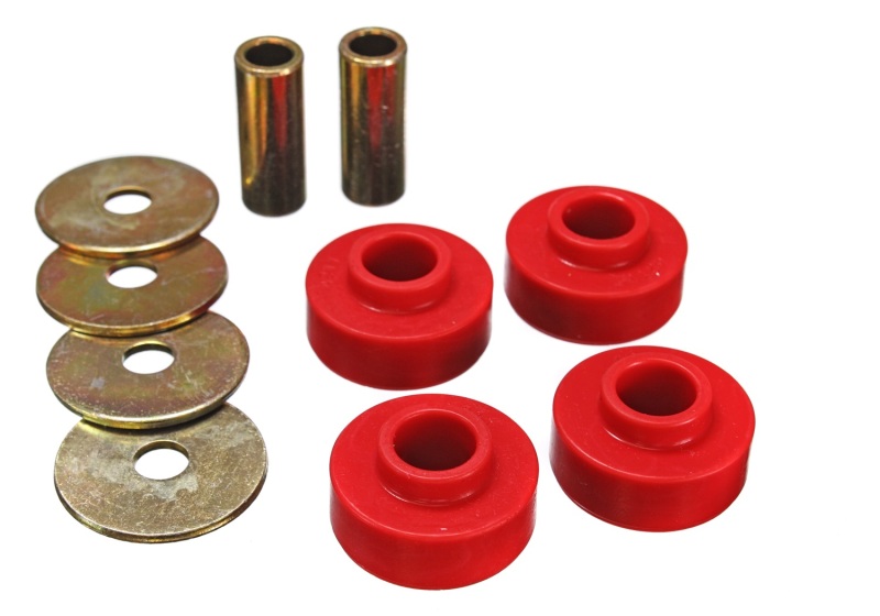 89-97 Ford Thunderbird / 99-04 Mustang Cobra Red Differential Carrier Bushings - Click Image to Close