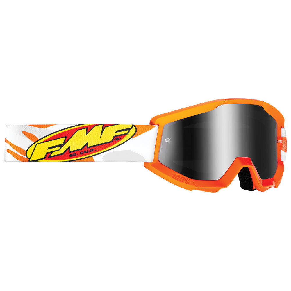 Youth PowerCore Goggles Orange/Gray Assault w/ Silver Mirror Lens - Click Image to Close