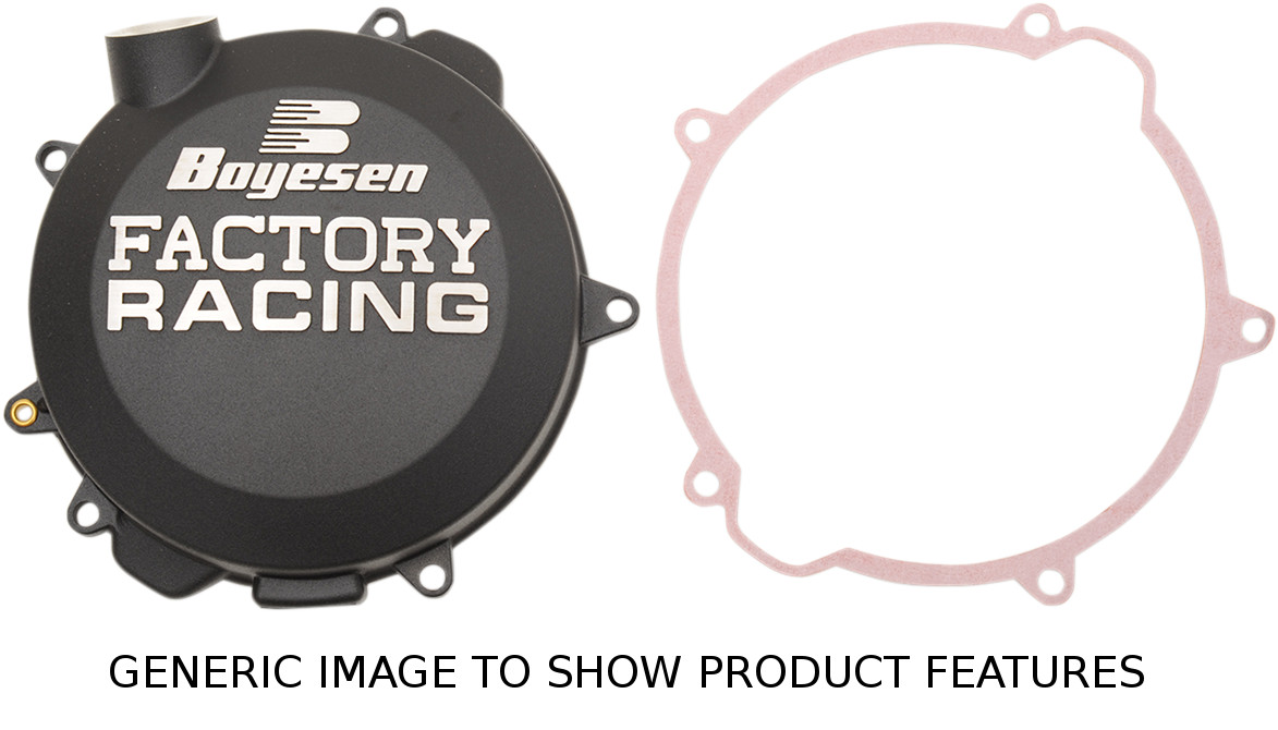 Factory Racing Clutch Cover - Black - For 99-18 Yamaha YZ250/X - Click Image to Close