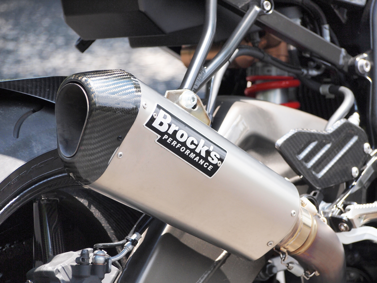 CT Single Titanium Full Exhaust System 16" - For 10-14 BMW S1000RR/R - Click Image to Close