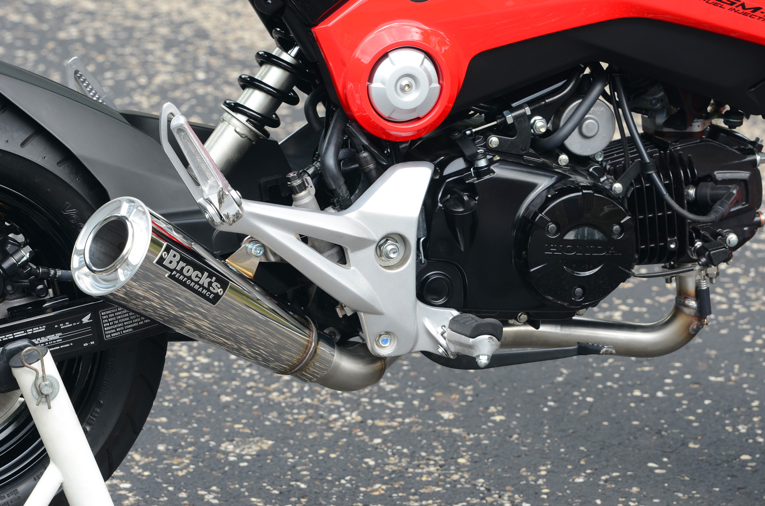 ShortMeg 2 Polished Full Exhaust - for 13-15 Honda Grom - Click Image to Close