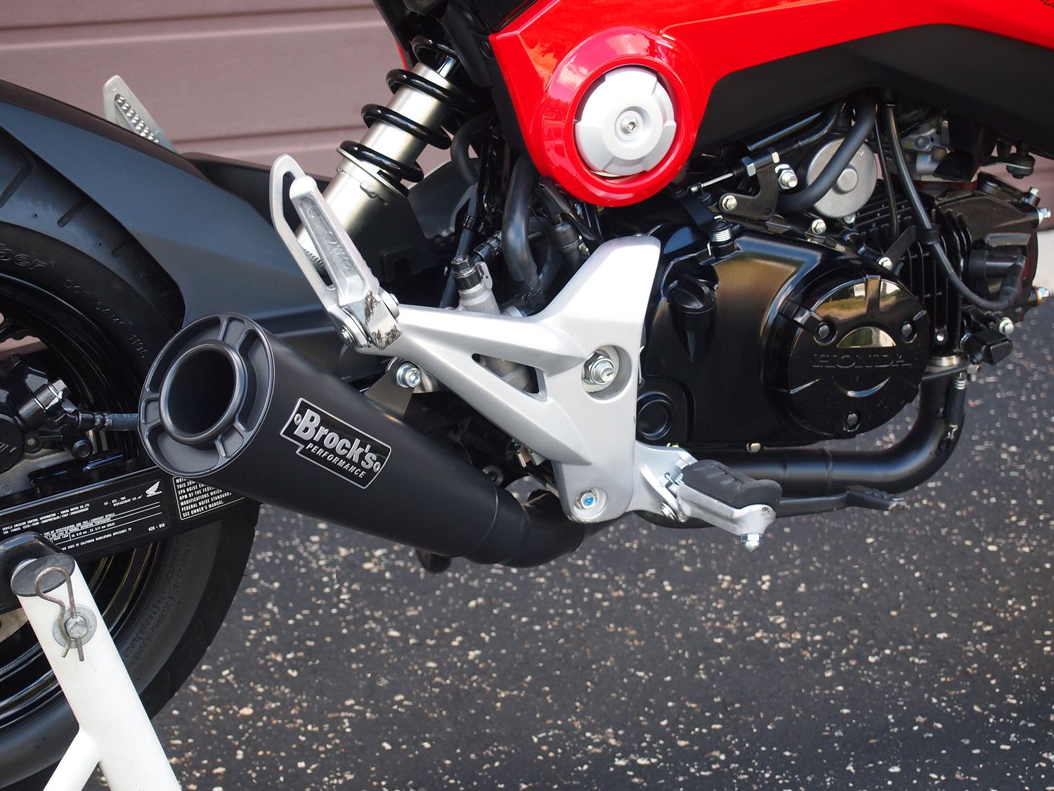 ShortMeg 2 Black Full Exhaust - for 14-15 Honda Grom - Click Image to Close