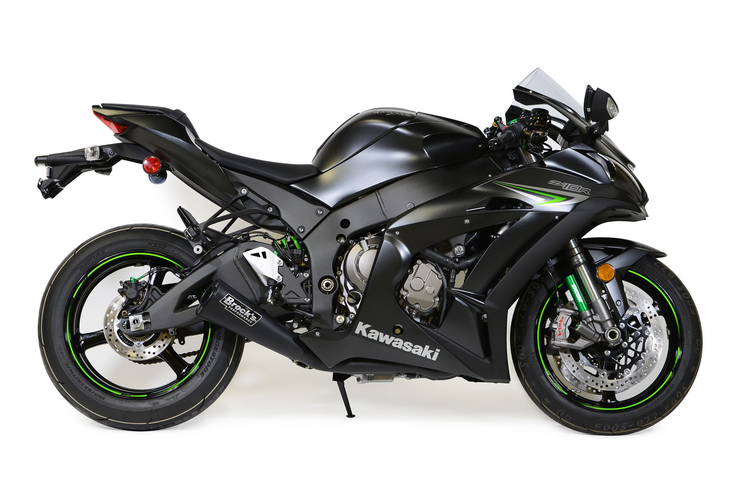 Alien Head 2 Black Full Exhaust - Kawasaki ZX10R - Click Image to Close