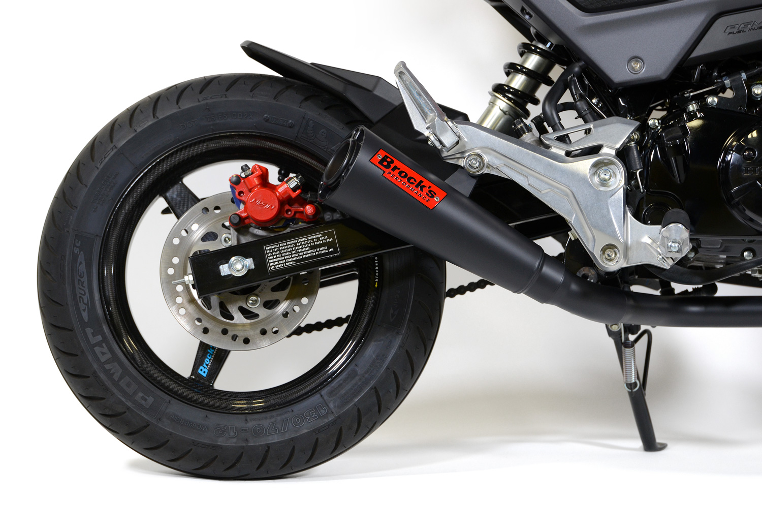 ShortMeg 2 Black Full Exhaust - For 17-20 Honda MSX125 Grom - Click Image to Close