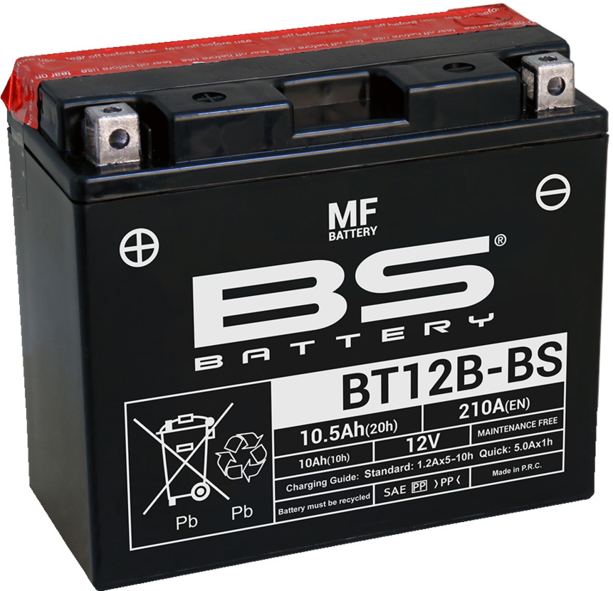 Maintenance Free Sealed Battery - Replaces YT12B-BS - Click Image to Close