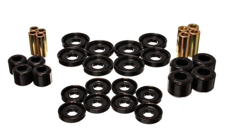 Front Control Arm Bushing Set - Black - Click Image to Close