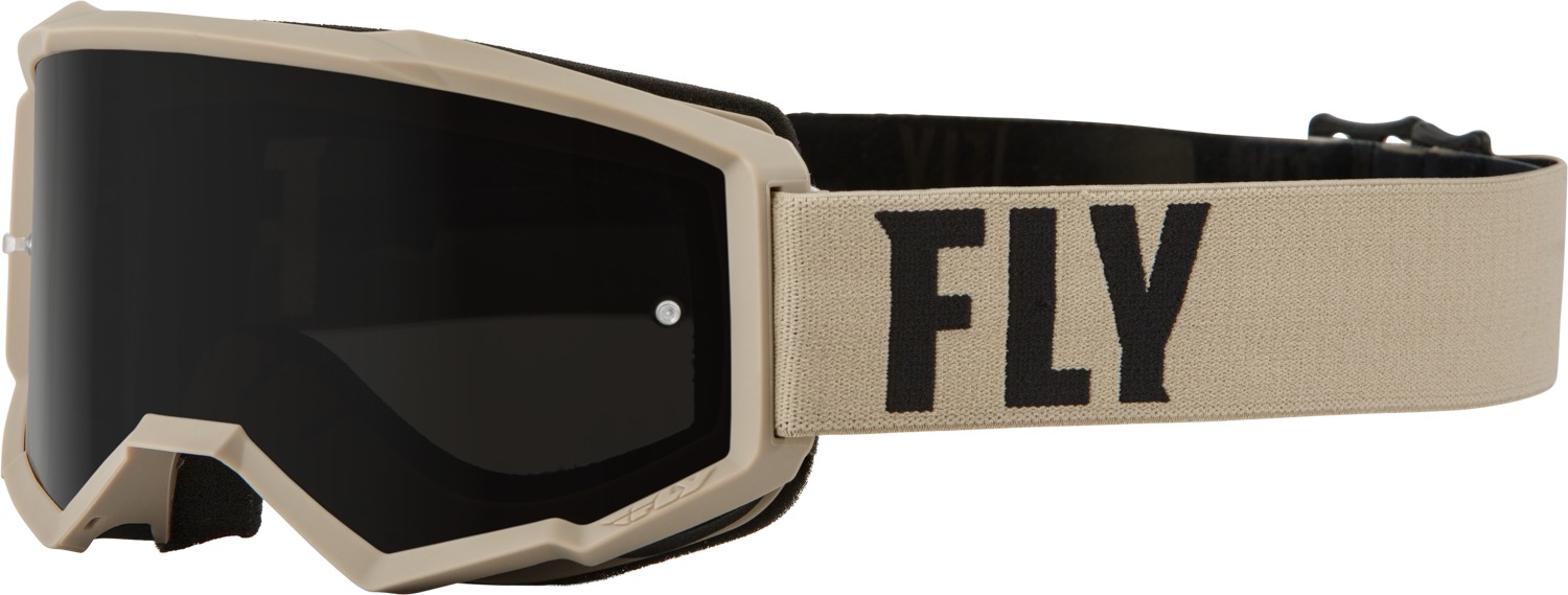 Focus Sand Goggles Khaki/Brown w/ Dark Smoke Lens - Click Image to Close