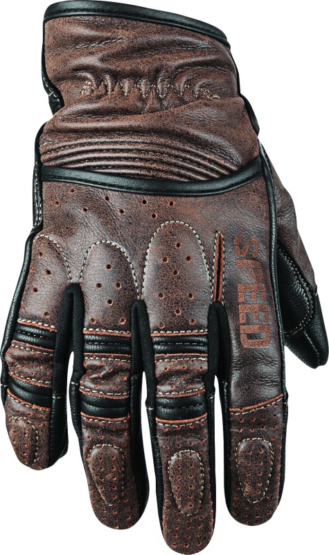 Rust and Redemption Leather Gloves Brown - Large - Click Image to Close