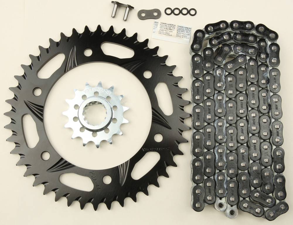 V3 Chain & Sprocket Kit Black RX Chain 520 15/44 Hardcoat Aluminum - For 07-19 Honda CBR600RR - Click Image to Close