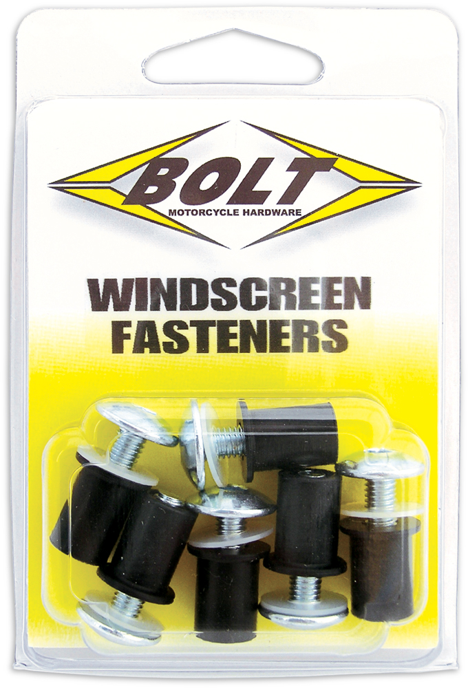 Windscreen Fasteners Kit (6 Pack) - M5 Bolts & Wellnuts - Click Image to Close