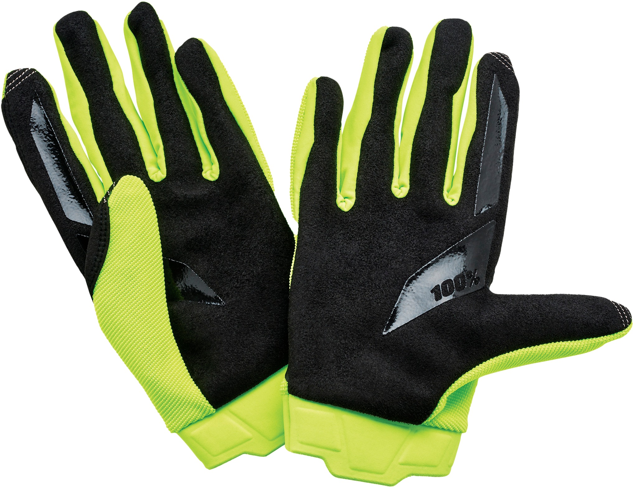 100% Women's Ridecamp Gloves Flo Yellow/Black Size M - Click Image to Close