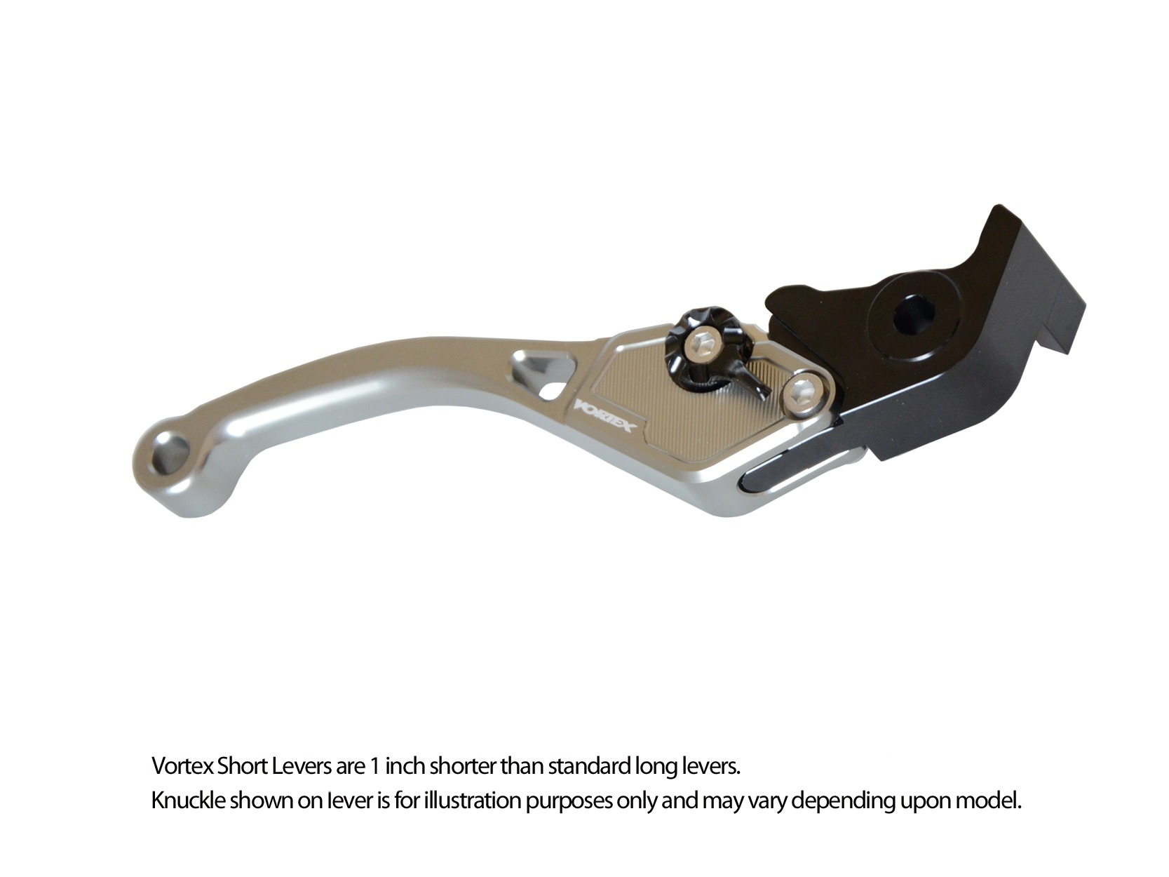 V3 2.0 TI-Silver Shorty Brake Lever - For 04-20 Yamaha Sport Bikes - Click Image to Close