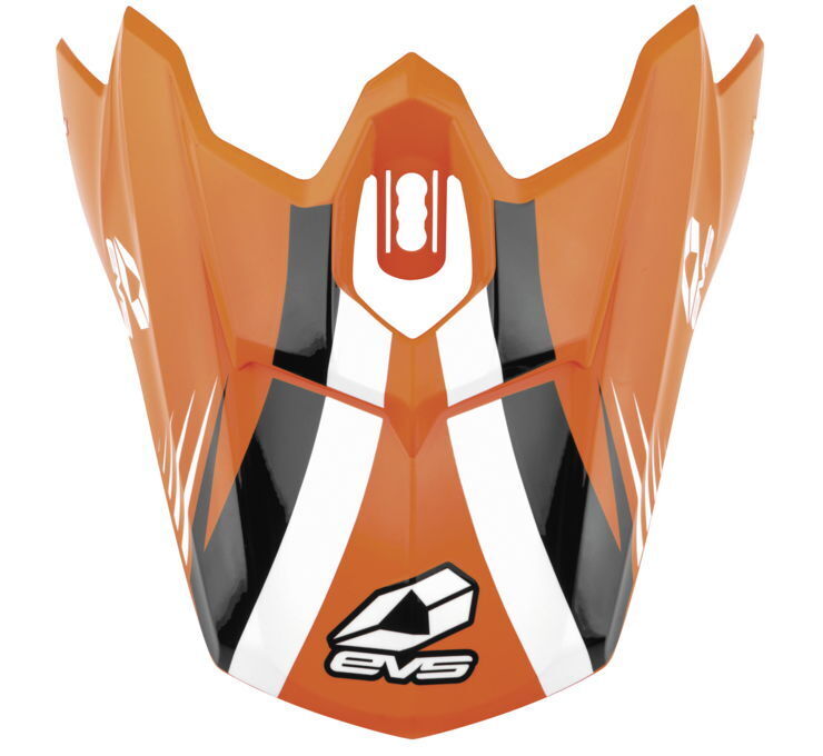 EVS T3 Works Visor - Orange/White/Black - Click Image to Close