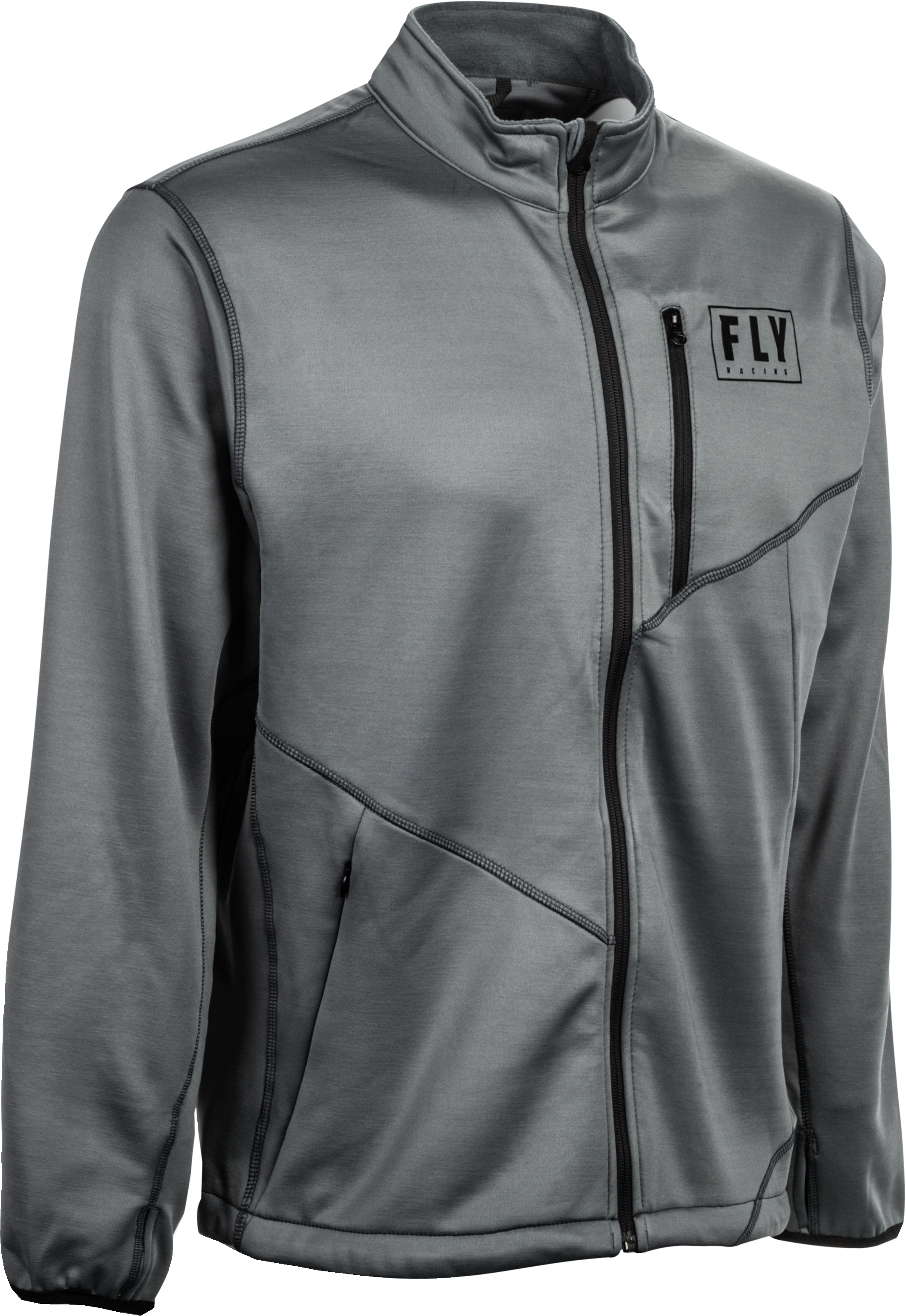 Fly Racing Mid-Layer Jacket Arctic Grey - Large - Moisture-wicking, Arctic Grey, Size: Large - Click Image to Close