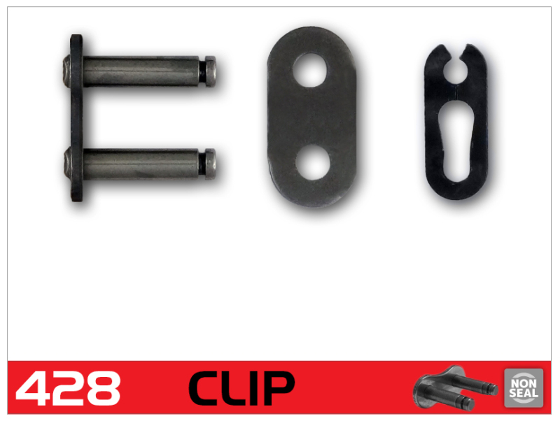 RK Chain 428 Clip Link - Natural - Click Image to Close