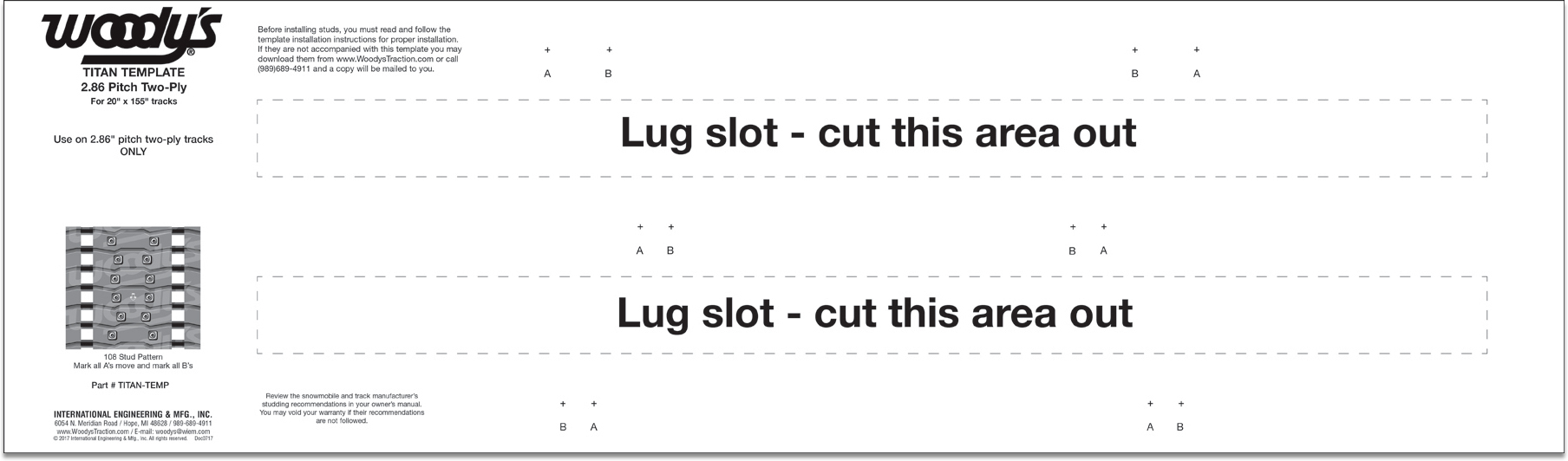 Titan Stud Template - Click Image to Close