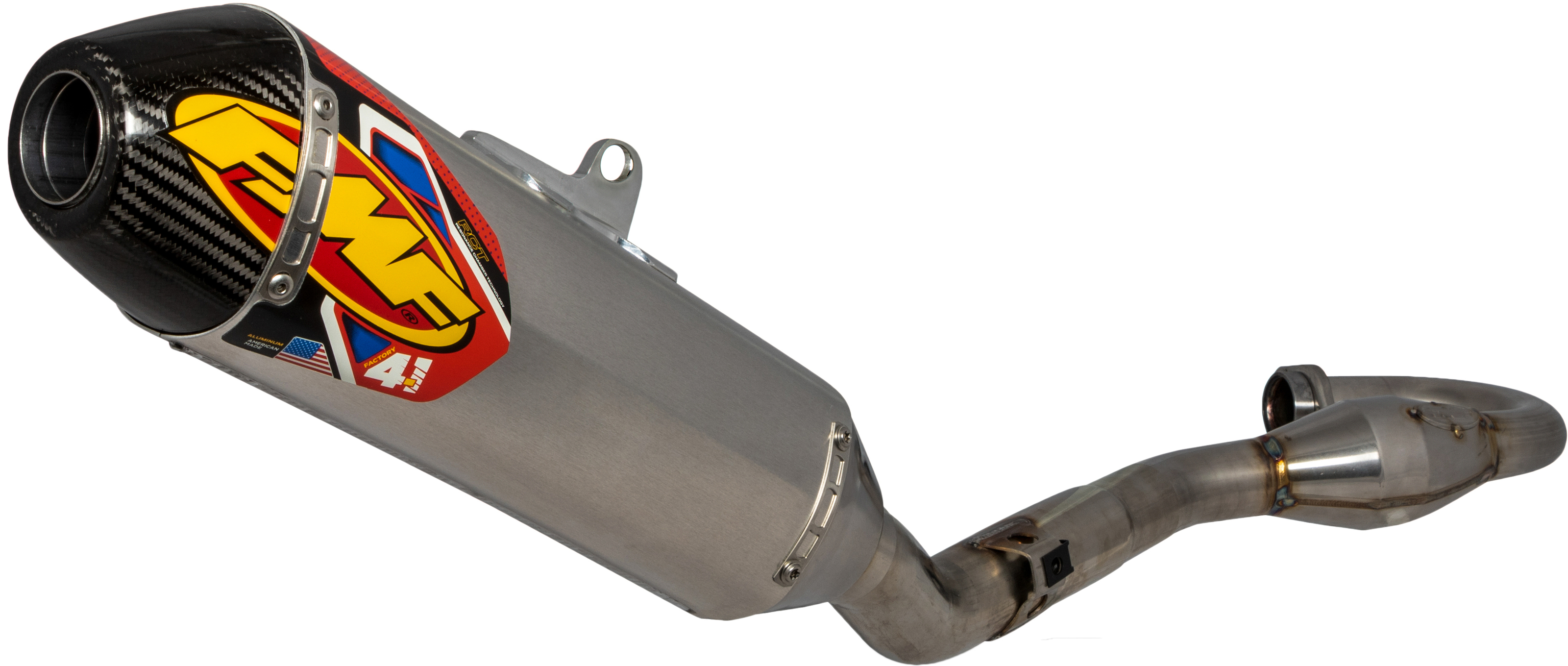 Aluminum Factory 4.1 Full Exhaust w/SS MegaBomb - For 20-21 Husqvarna FE250 - Click Image to Close