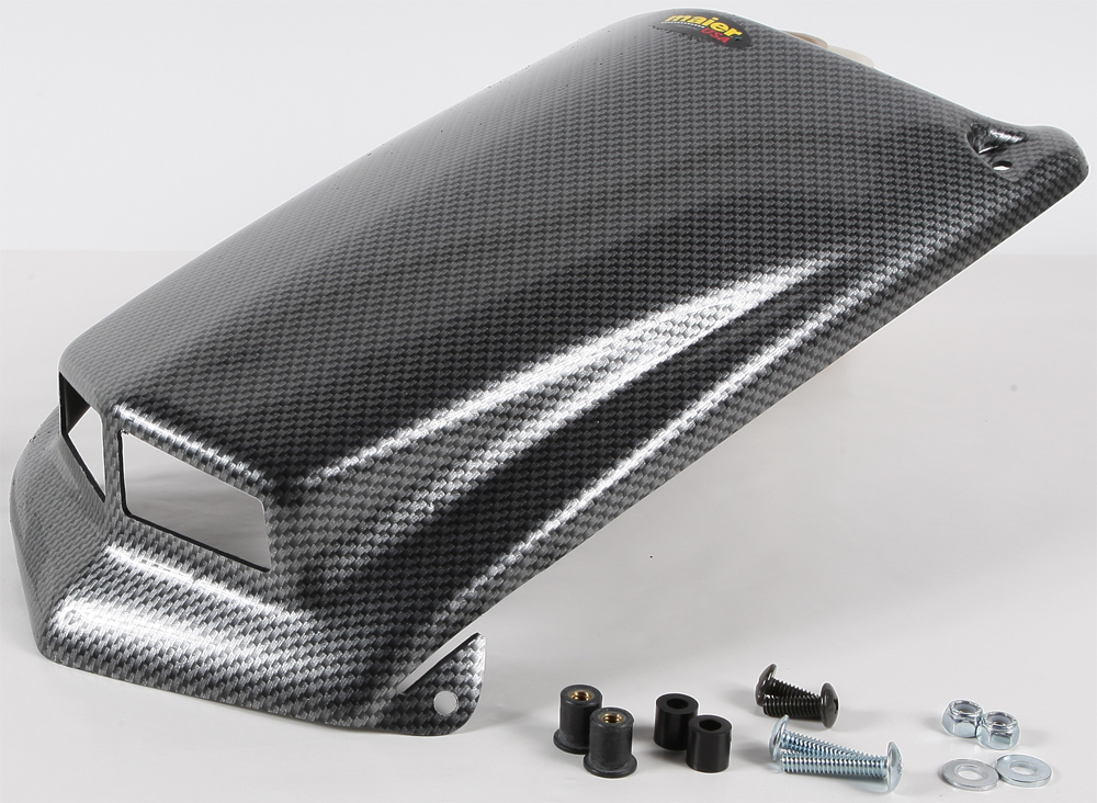 Black Carbon Look Hood Scoop - For 04-14 Honda TRX450R/ER - Click Image to Close