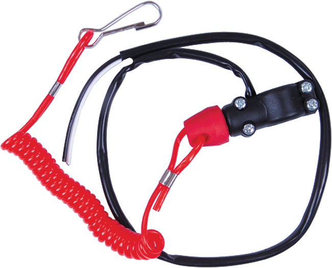 Handlebar Mounted Tether Kill Switch - Closed Circuit To Run - Click Image to Close