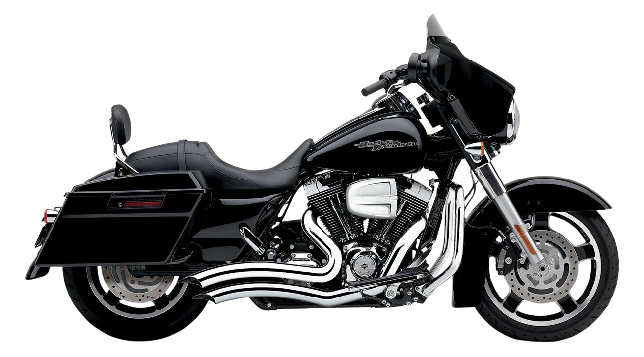 Speedster Chrome Short Swept Full Exhaust - For 10-16 Harley Touring - Click Image to Close