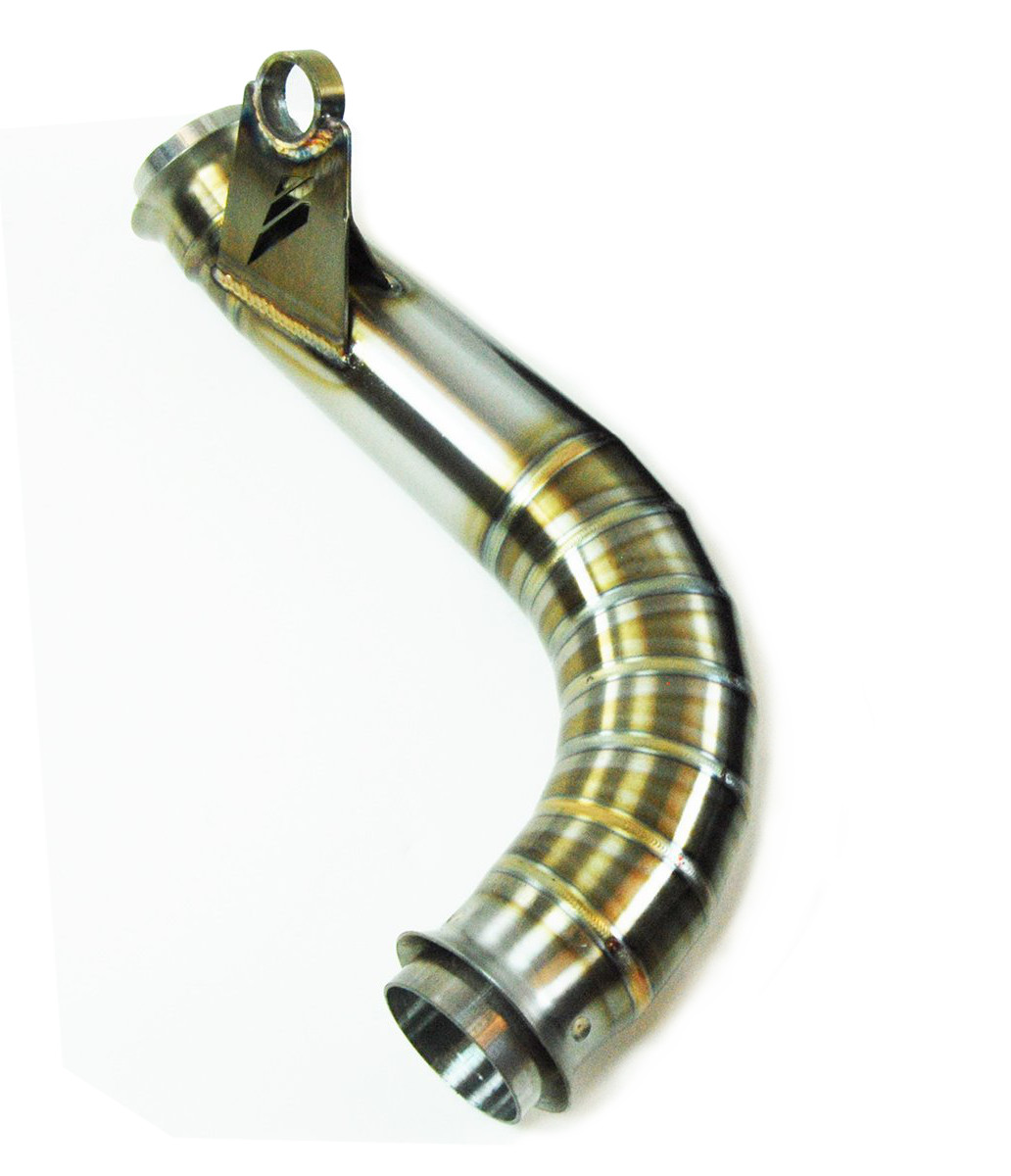 Extended Mid-Pipe - Stainless Steel - For 17-19 KTM Duke 390 RC390 - Click Image to Close