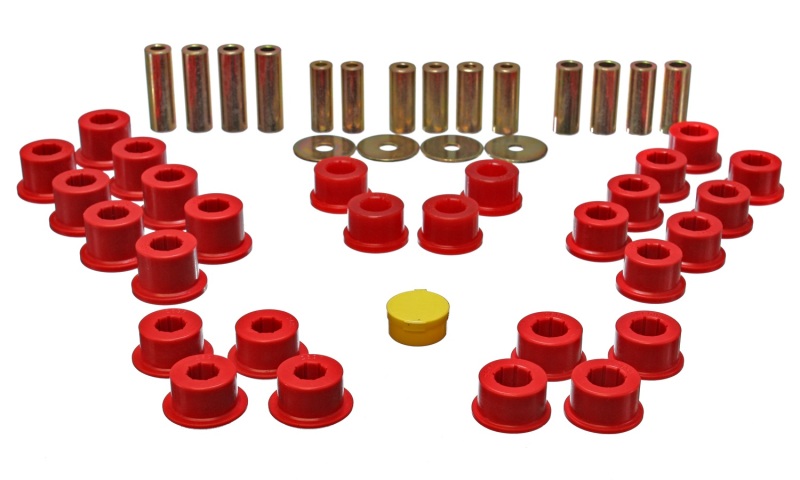 90-97 Mazda Miata Red Rear Control Arm Bushing Set - Click Image to Close