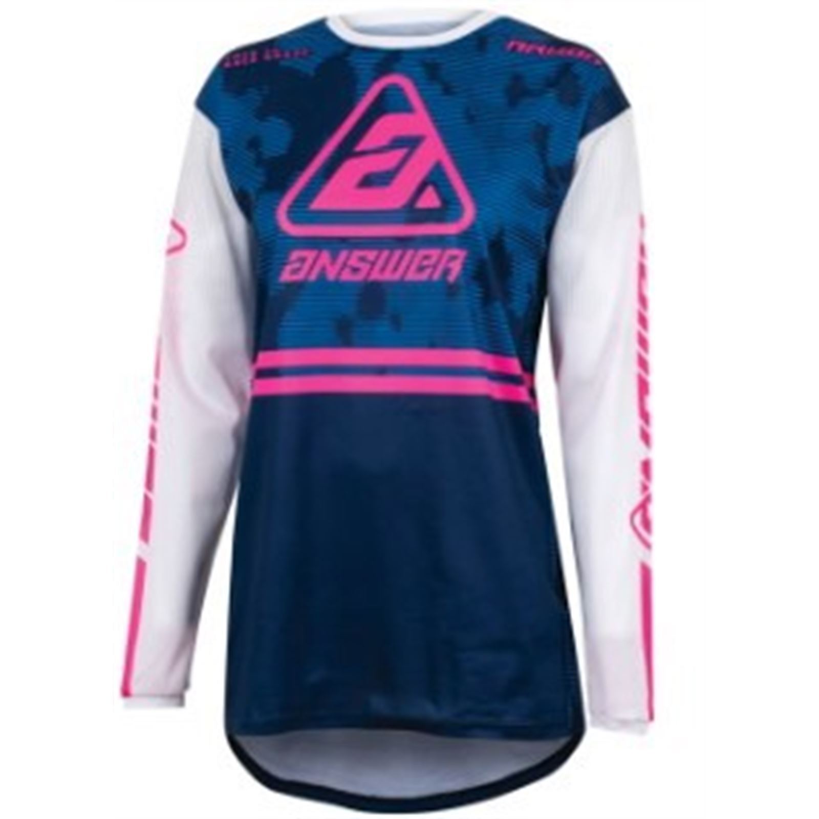 23 Arkon Trials Jersey Blue/White/Magenta Womens - Large - Click Image to Close